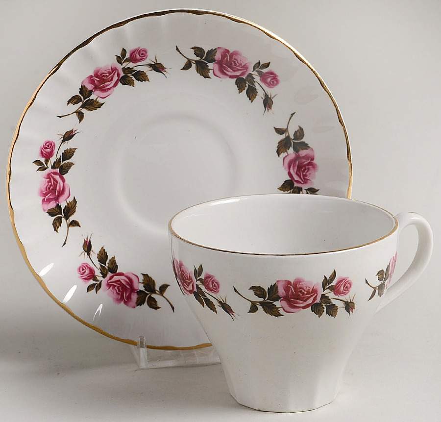 Romance Flat Cup & Saucer Set by Ridgway (Ridgways)-1