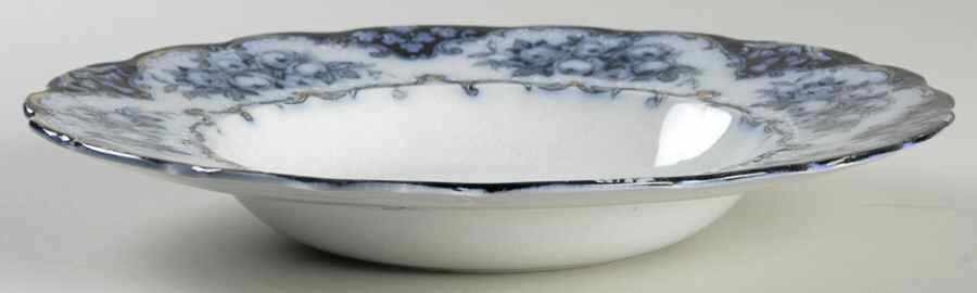 Rose (Flow Blue) Large Rim Soup Bowl by Ridgway (Ridgways)-1