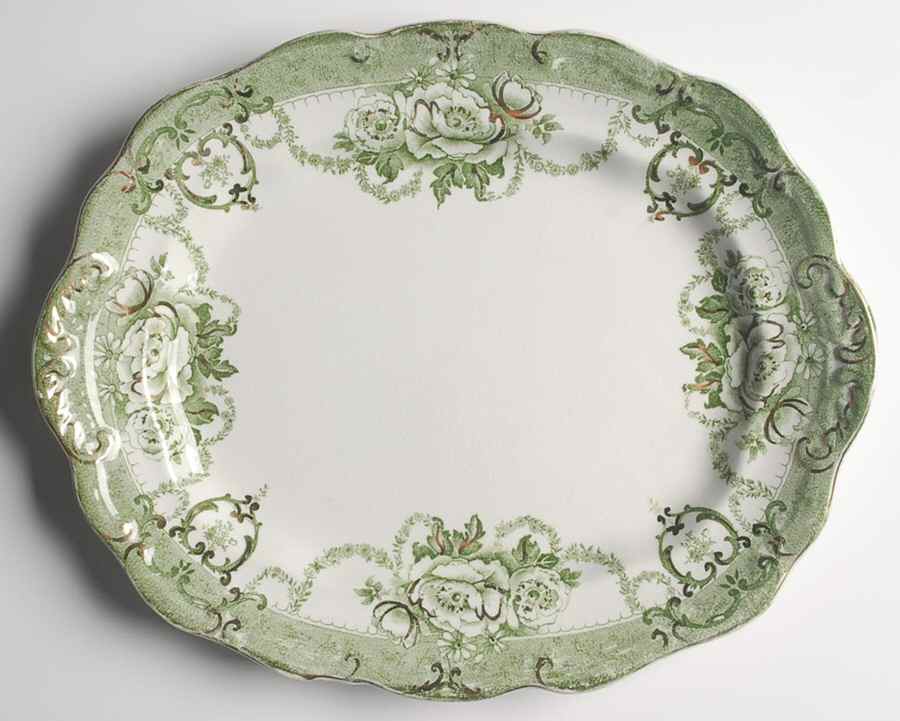 Roxbury Green 11" Oval Serving Platter by Ridgway (Ridgways)-1