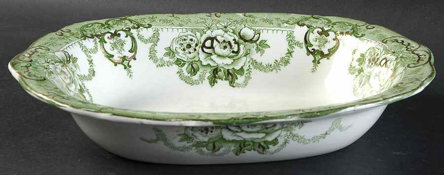 Roxbury Green 9" Oval Vegetable Bowl by Ridgway (Ridgways)-1