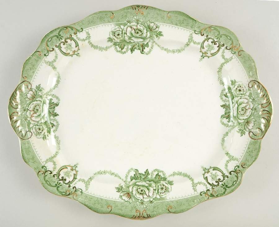 Roxbury Green 15" Oval Serving Platter by Ridgway (Ridgways)-1
