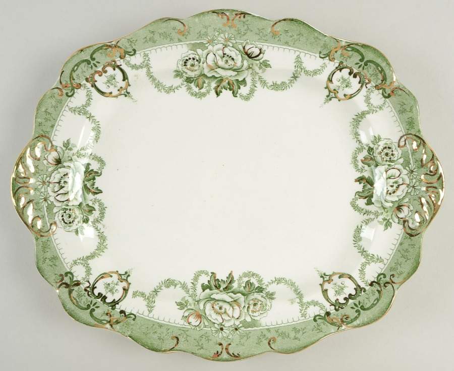 Roxbury Green 13" Oval Serving Platter by Ridgway (Ridgways)-1
