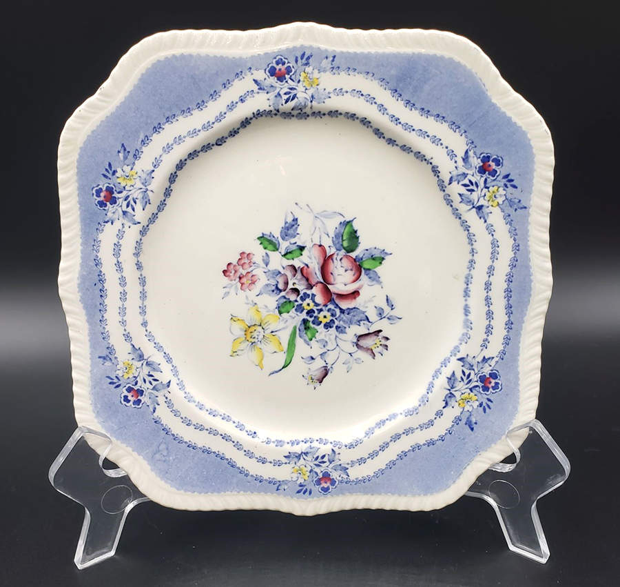 Rutland Blue Square Salad Plate by Ridgway (Ridgways)-1
