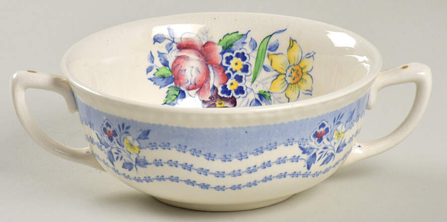Rutland Blue Flat Cream Soup Bowl by Ridgway (Ridgways)-1