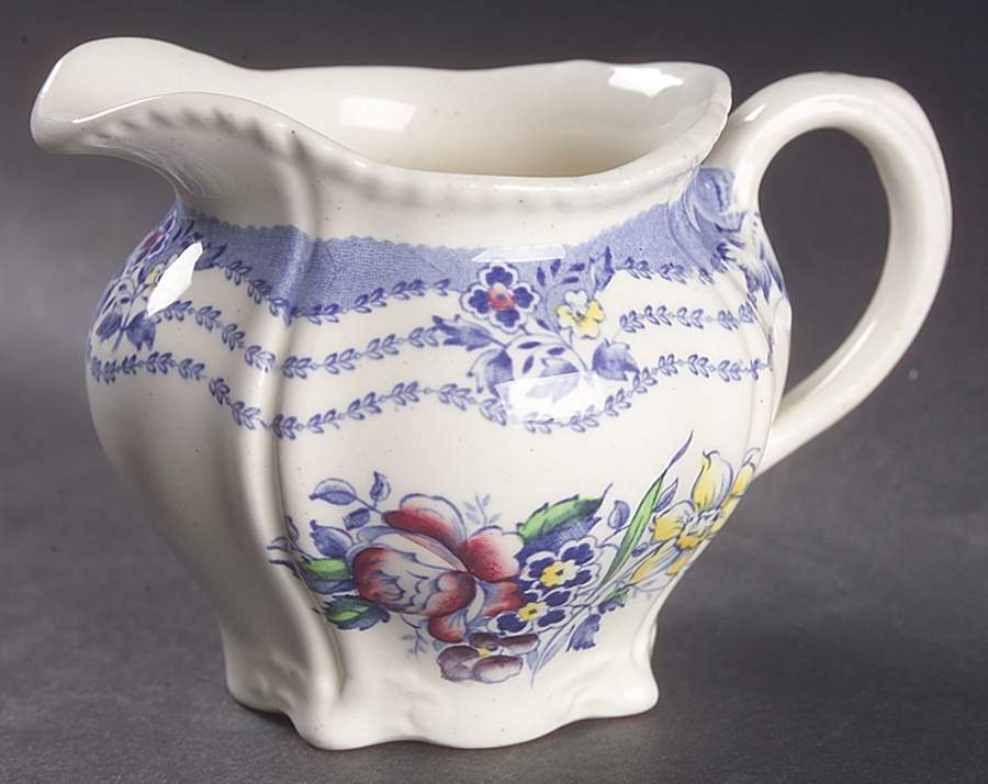 Rutland Blue Creamer by Ridgway (Ridgways)-1