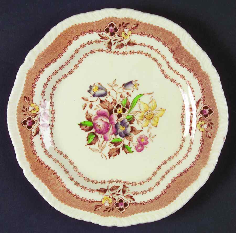 Rutland Brown Bread & Butter Plate by Ridgway (Ridgways)-1