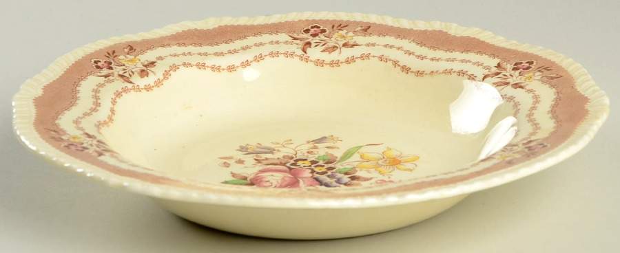 Rutland Brown Rim Soup Bowl by Ridgway (Ridgways)-1