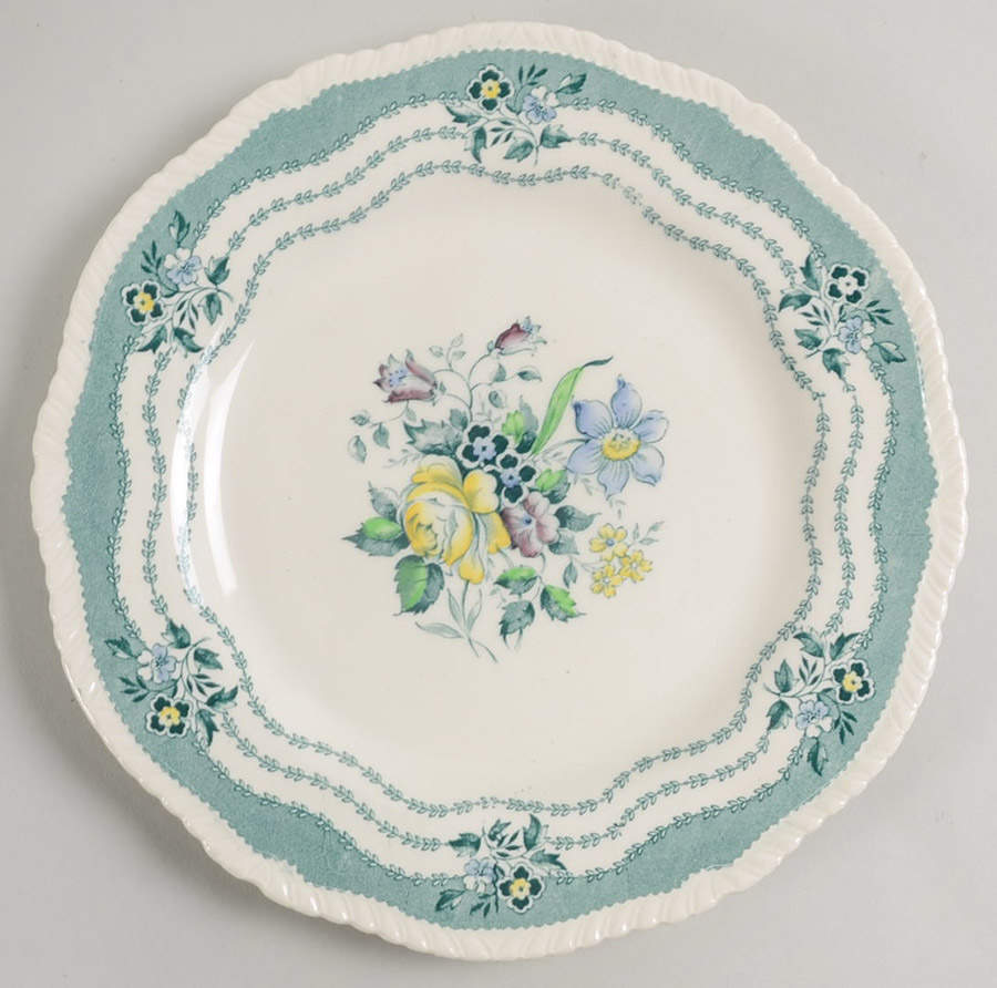 Rutland Green Salad Plate by Ridgway (Ridgways)-1