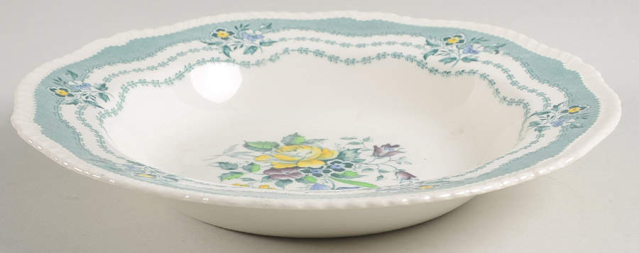 Rutland Green Rim Soup Bowl by Ridgway (Ridgways)-1