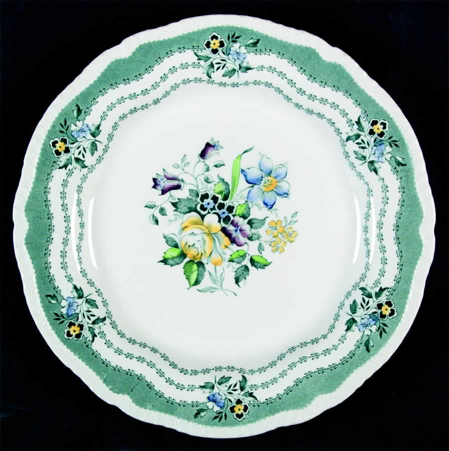 Rutland Green Dinner Plate by Ridgway (Ridgways)-1