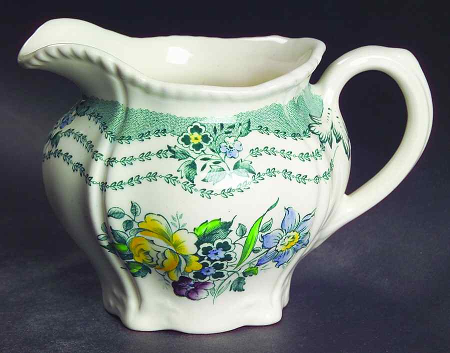 Rutland Green Creamer by Ridgway (Ridgways)-1