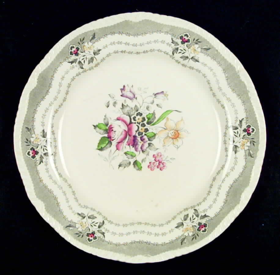 Rutland Grey Dinner Plate by Ridgway (Ridgways)-1