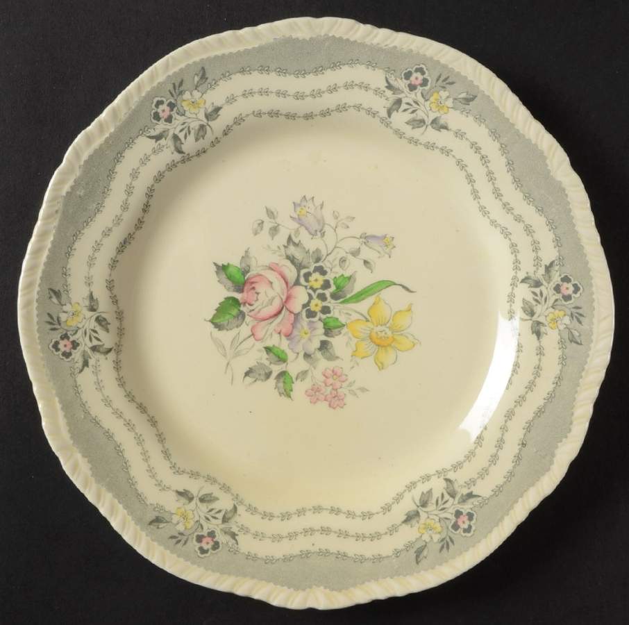 Rutland Grey Salad Plate by Ridgway (Ridgways)-1