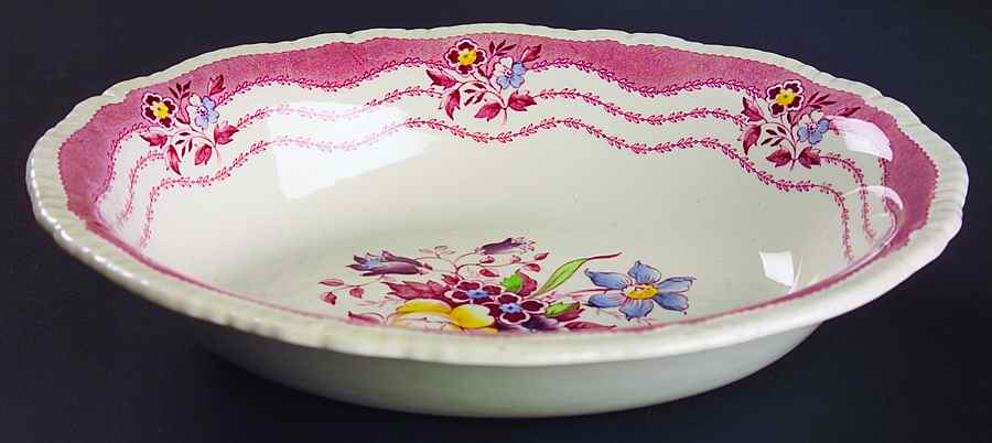 Rutland Red 10" Oval Vegetable Bowl by Ridgway (Ridgways)-1