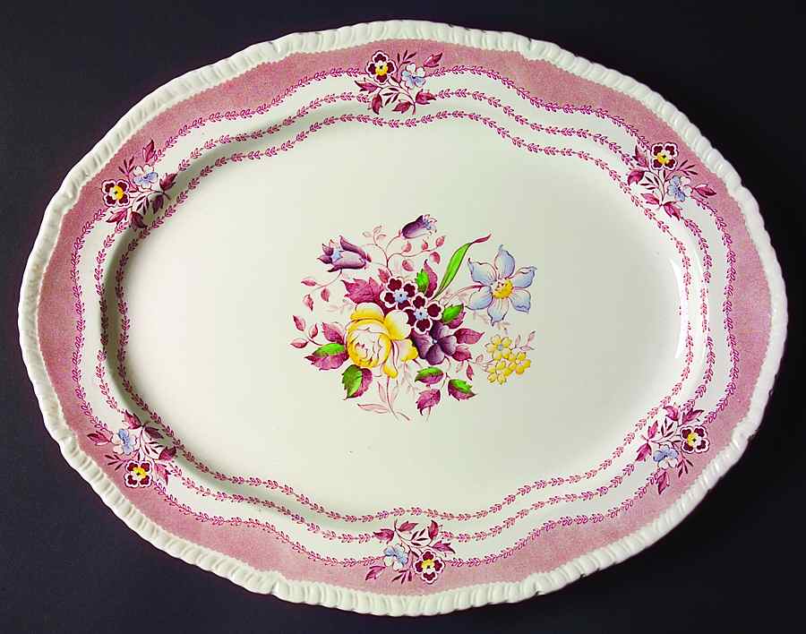 Rutland Red 16" Oval Serving Platter by Ridgway (Ridgways)-1