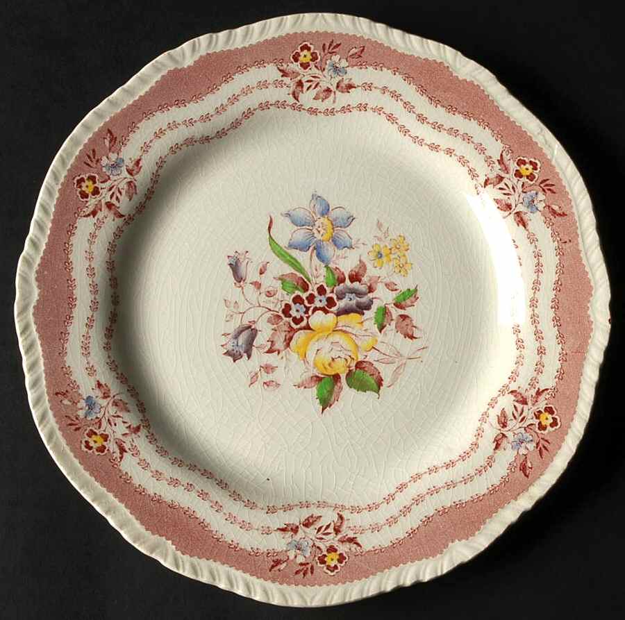 Rutland Red Salad Plate by Ridgway (Ridgways)-1