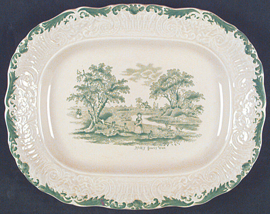 Scenes From Charles Dickens Green Relish by Ridgway (Ridgways)-1