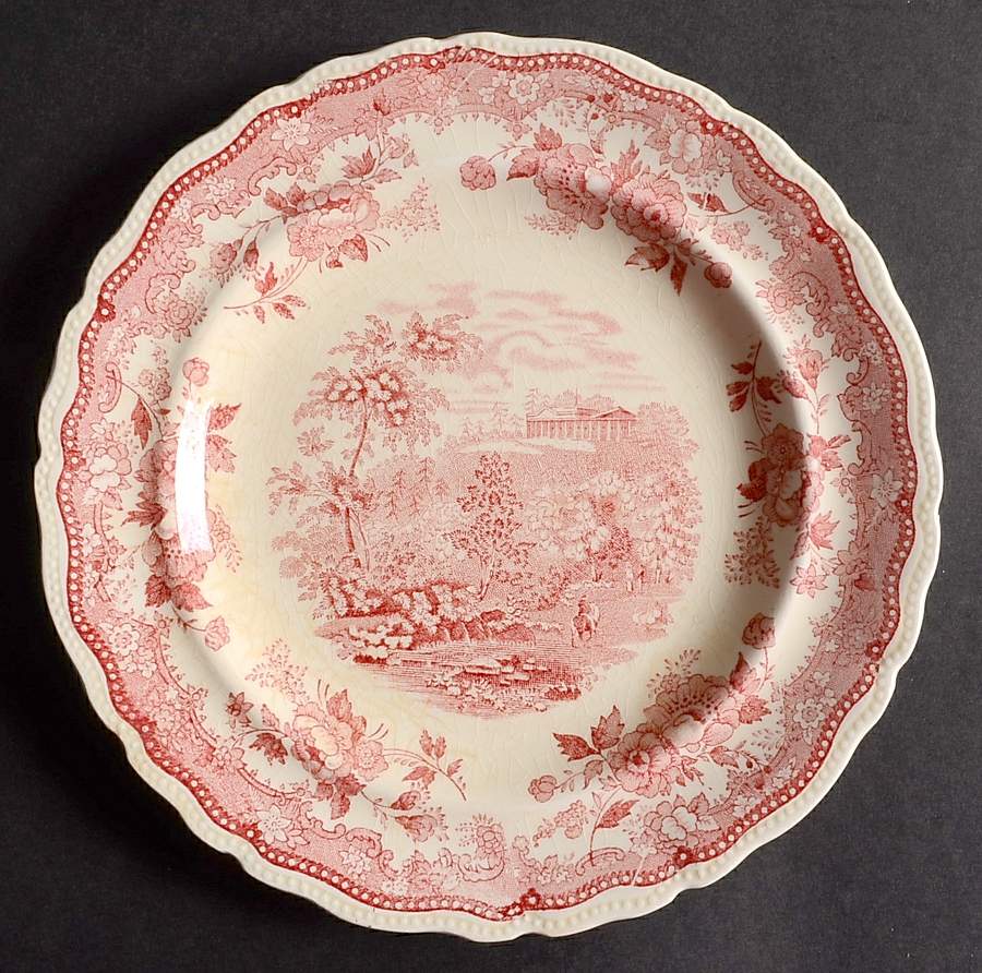 Shannondale Red Bread & Butter Plate by Ridgway (Ridgways)-1