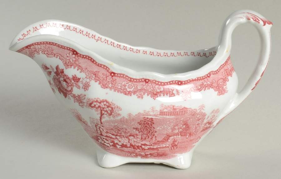 Shannondale Red Gravy Boat by Ridgway (Ridgways)-1