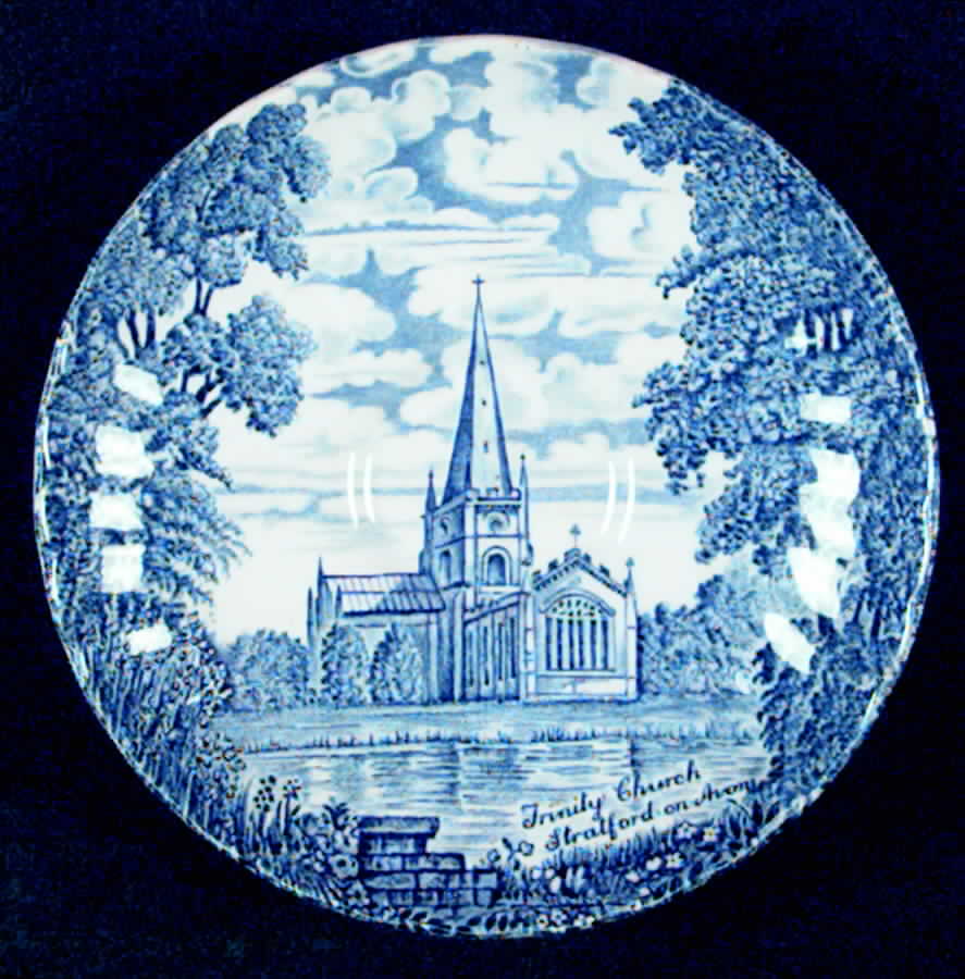 Shakespeares Country Blue Saucer by Ridgway (Ridgways)-1