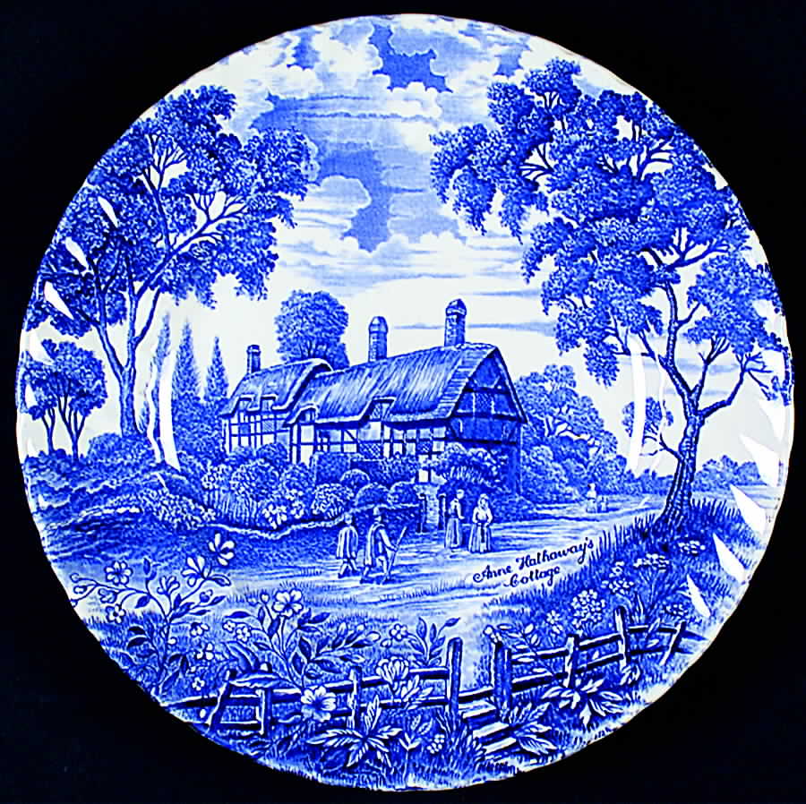 Shakespeares Country Blue Dinner Plate by Ridgway (Ridgways)-1