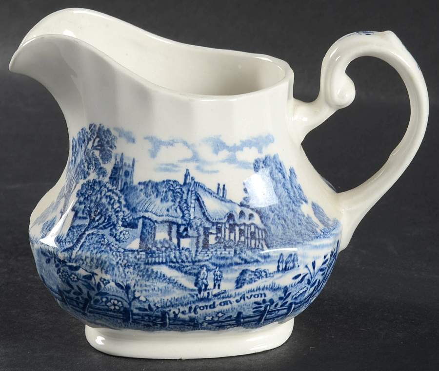 Shakespeares Country Blue Creamer by Ridgway (Ridgways)-1