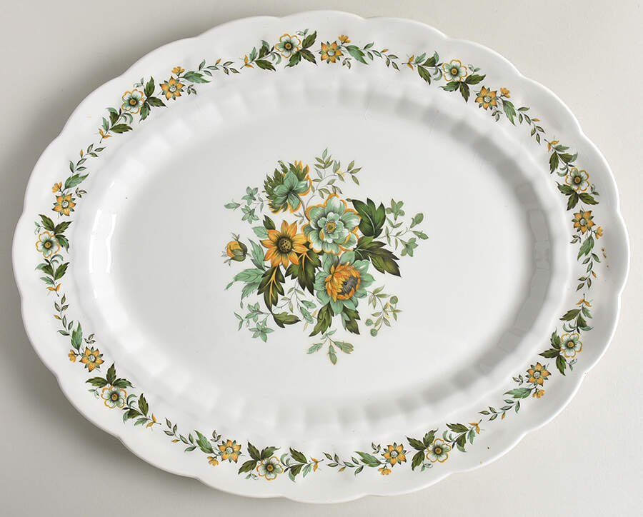 Spring Garden 15" Oval Serving Platter by Ridgway (Ridgways)-1