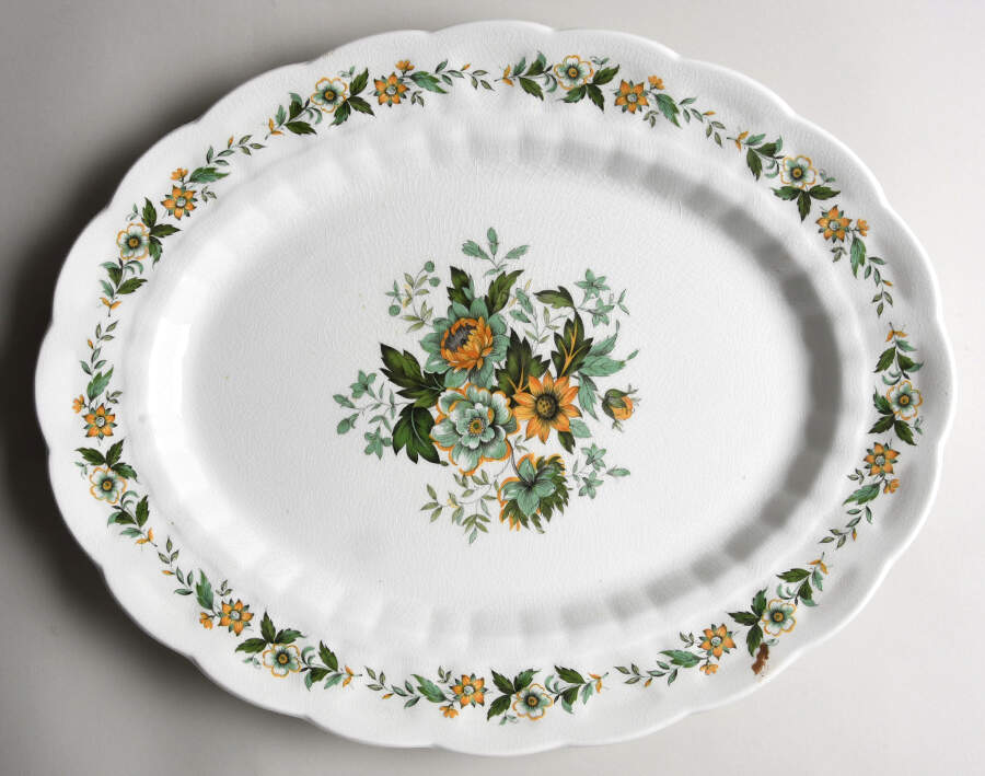 Spring Garden 16" Oval Serving Platter by Ridgway (Ridgways)-1