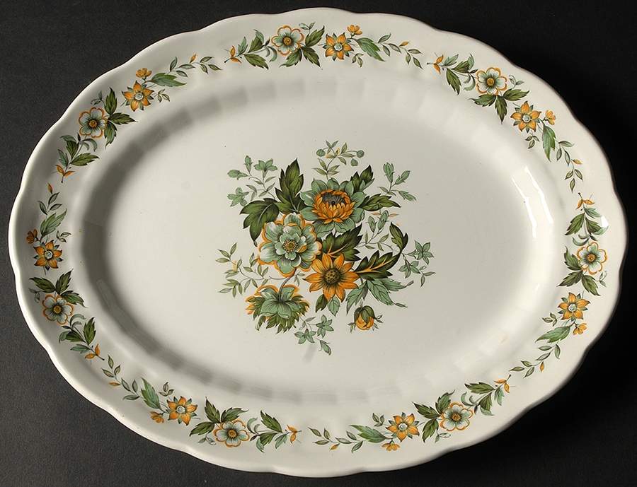Spring Garden 12" Oval Serving Platter by Ridgway (Ridgways)-1