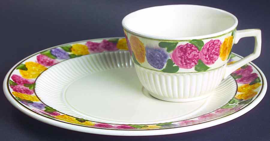 Tuberose Snack Plate & Cup Set by Ridgway (Ridgways)-1