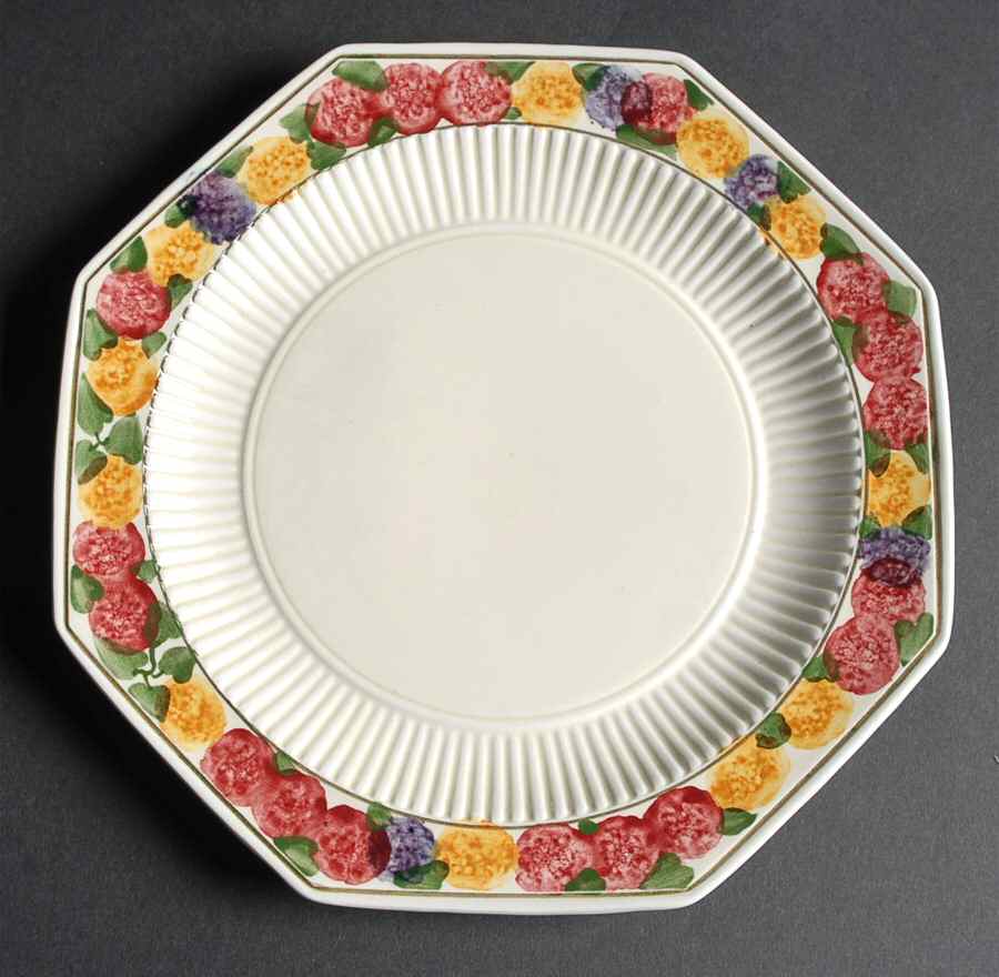 Tuberose Octagonal Luncheon Plate by Ridgway (Ridgways)-1