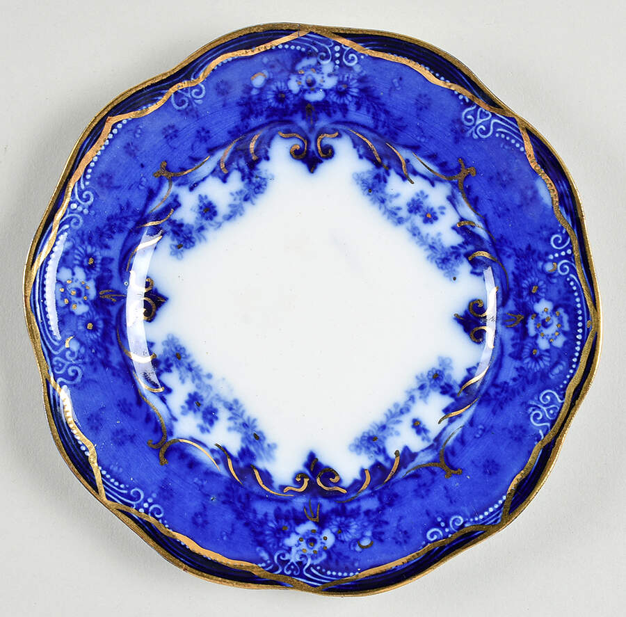 Verona (Flow Blue) Bread & Butter Plate by Ridgway (Ridgways)-1