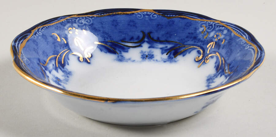Verona (Flow Blue) Fruit/Dessert (Sauce) Bowl by Ridgway (Ridgways)-1