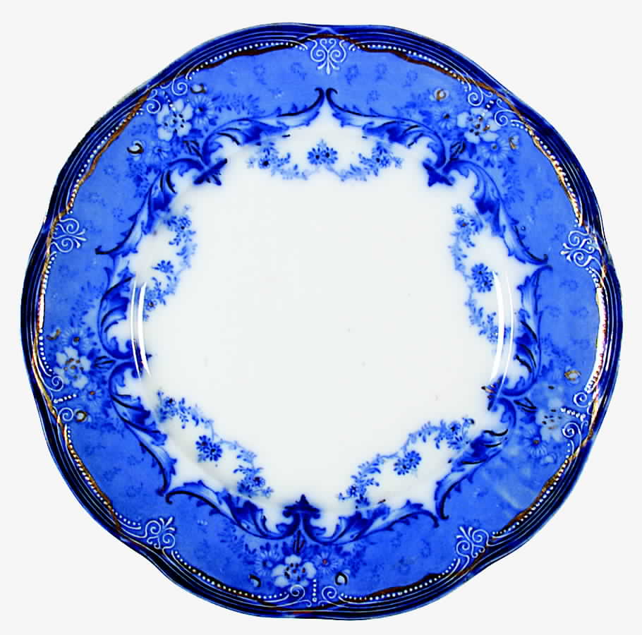 Verona (Flow Blue) Dinner Plate by Ridgway (Ridgways)-1