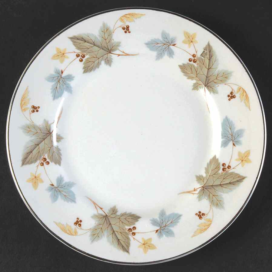 Vinewood (Grey Leaves) Bread & Butter Plate by Ridgway (Ridgways)-1
