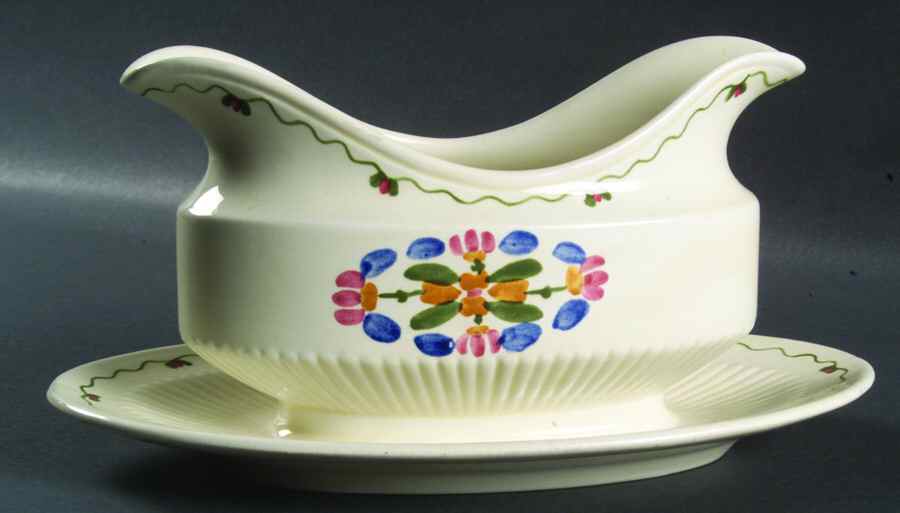 Vinci Gravy Boat with Attached Underplate by Ridgway (Ridgways)-1