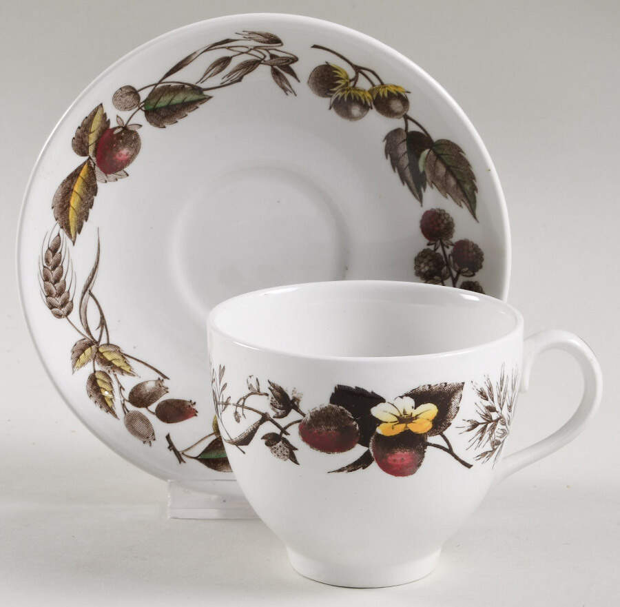 Warwick Flat Cup & Saucer Set by Ridgway (Ridgways)-1