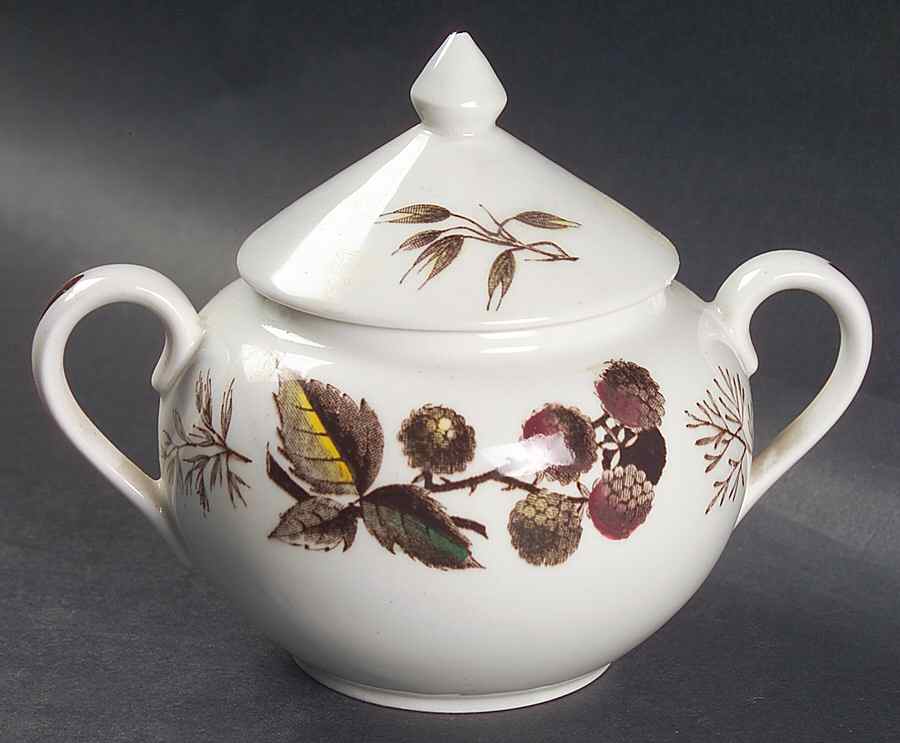 Warwick Sugar Bowl & Lid by Ridgway (Ridgways)-1