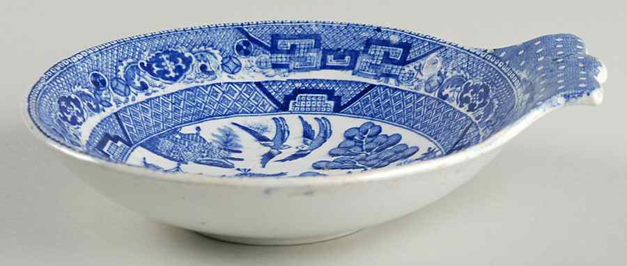 Willow Blue (Birds, Diamond Stamp) Lemon Dish by Ridgway (Ridgways)-1