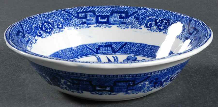 Willow Blue (Birds, Diamond Stamp) Coupe Cereal Bowl by Ridgway (Ridgways)-1