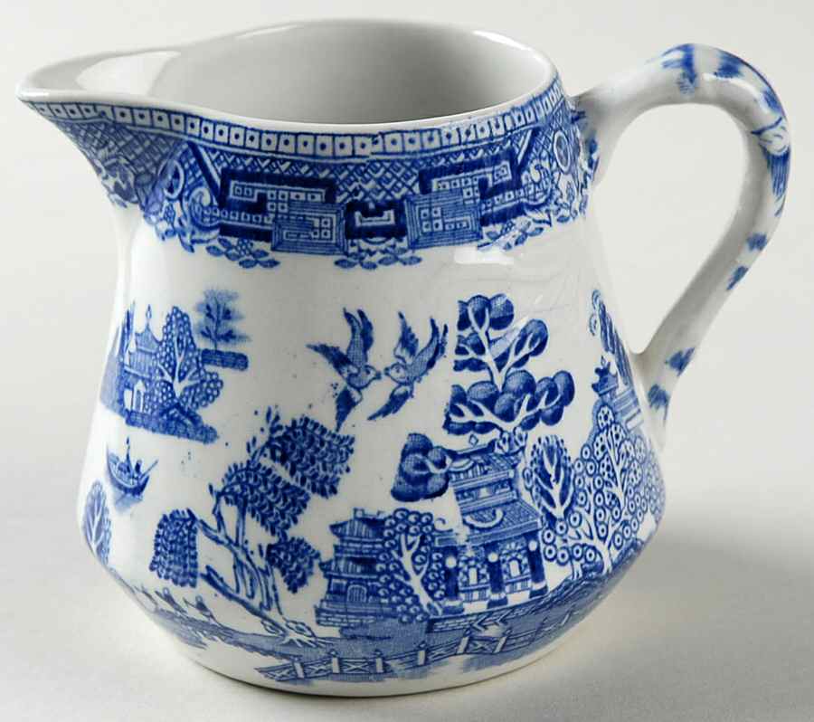 Willow Blue (Birds, Diamond Stamp) Creamer by Ridgway (Ridgways)-1