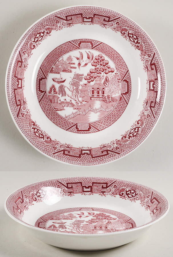 Willow Pink Coupe Soup Bowl by Ridgway (Ridgways)-1