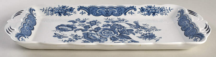 Windsor Blue Large Sandwich Tray by Ridgway (Ridgways)-1