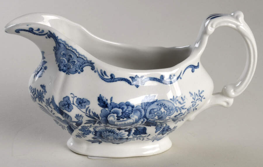 Windsor Blue Gravy Boat by Ridgway (Ridgways)-1