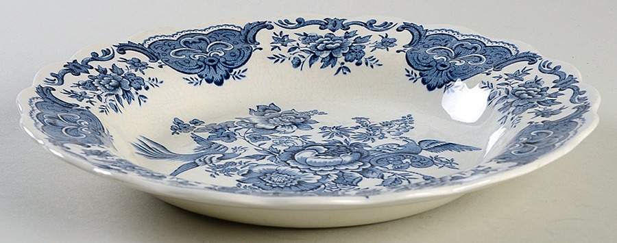 Windsor Blue Rim Soup Bowl by Ridgway (Ridgways)-1