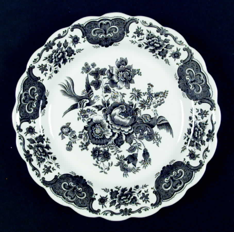 Windsor Black Dinner Plate by Ridgway (Ridgways)-1