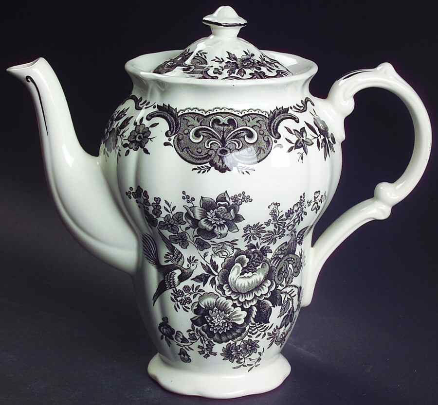 Windsor Black Coffee Pot & Lid by Ridgway (Ridgways)-1