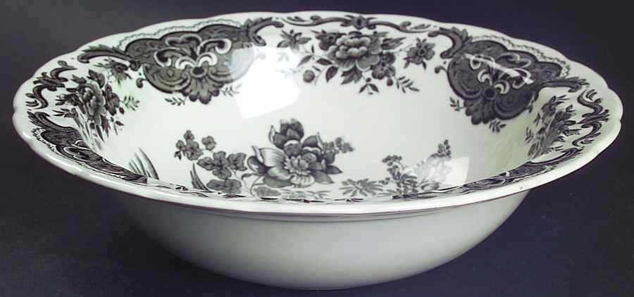 Windsor Black 8" Round Vegetable Bowl by Ridgway (Ridgways)-1
