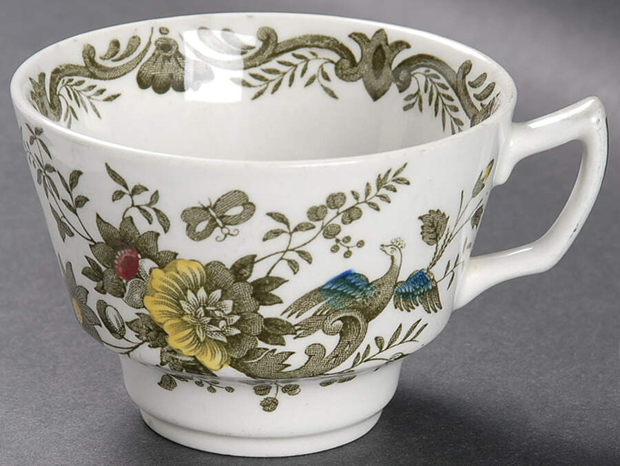 Windsor Green Multicolor Flat Cup by Ridgway (Ridgways)-1