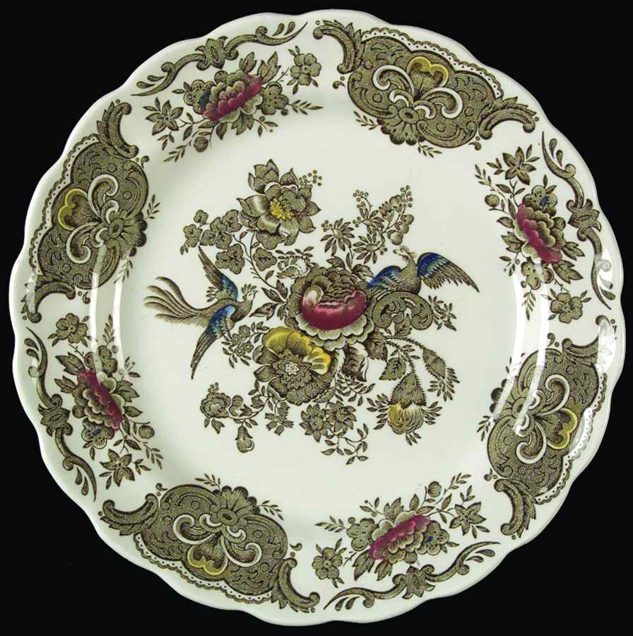 Windsor Green Multicolor Salad Plate by Ridgway (Ridgways)-1